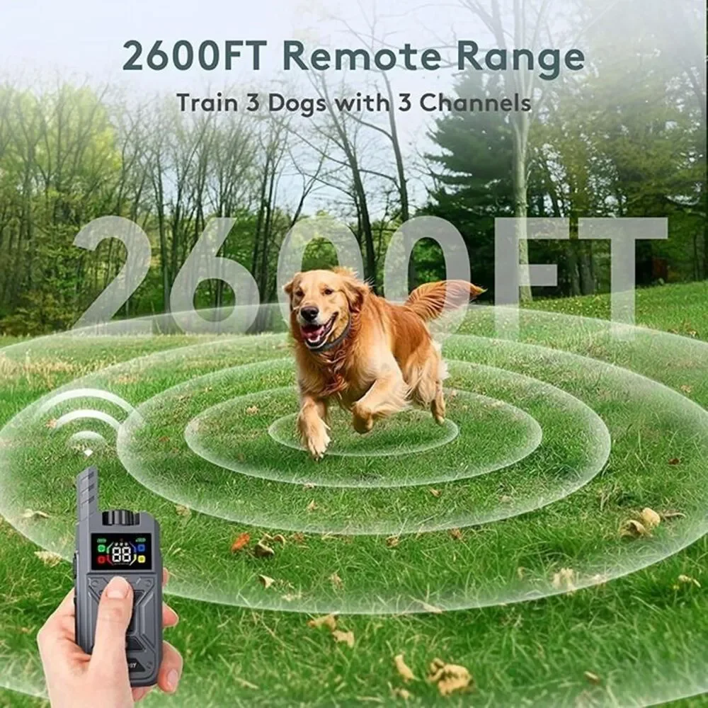 Dog Shock Collar Remote Control Training Collar Large Medium Dogs New 1034FT